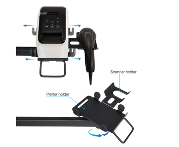 SOPORTE MESA 3 BRAZOS TPV/IMPRESORA/PANTALLA/TERMINAL/LECTOR NEGRO TOOQ