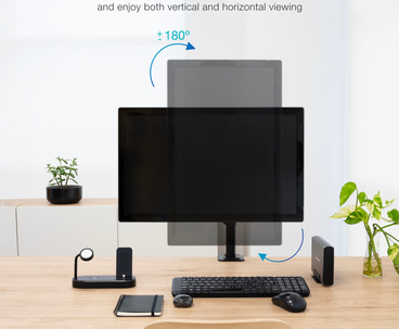 SOPORTE MESA 1 PANTALLA GIRATORIO E INCLINABLE 17"-32" TOOQ