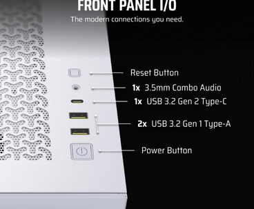 CAJA SEMITORRE ATX 3500X TG WHITE CORSAIR