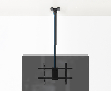 SOPORTE TECHO 2 PANTALLAS 43"-86" GIRO/INCLINABLE XL NEGRO TOOQ