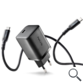 CARGADOR PARED GaN2 USB-C + CABLE 65W NEGRO NGS