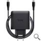 CARGADOR PARED/VIAJE USB-C 65W + CABLE USB-C 2 M MAXO NEGRO TRUST