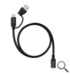 CABLE USB-C+USB-A/M - USB-C/M 1 M NANOCABLE