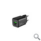 CARGADOR PARED/VIAJE 3.0 GaN USB-C/PD + USB-A 25W BLANCO COOLBOX
