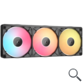 VENTILADOR AUXILIAR RX360 II ICUE LINK RGB 120MM BLACK TRIPLE FAN+ HUB CORSAIR