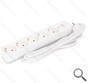 REGLETA PROTECTORA SERIE L 5 TOMAS CON INTERRUPTOR 1.5 M BLANCA AIGOSTAR